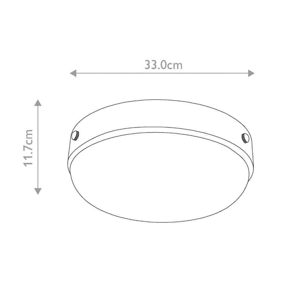 Cadence 2 plafond borstat stål 33cm