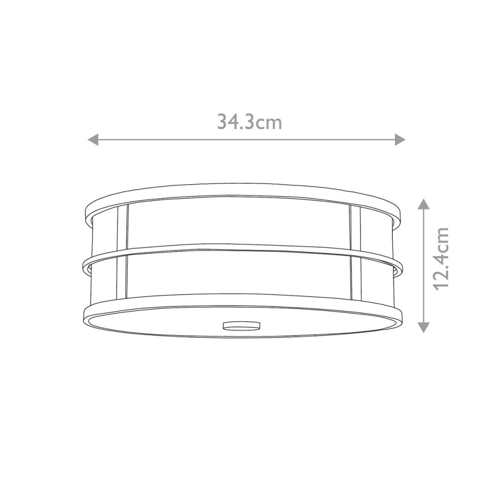 Fusion 3 plafond naturlig mässing 34.3cm