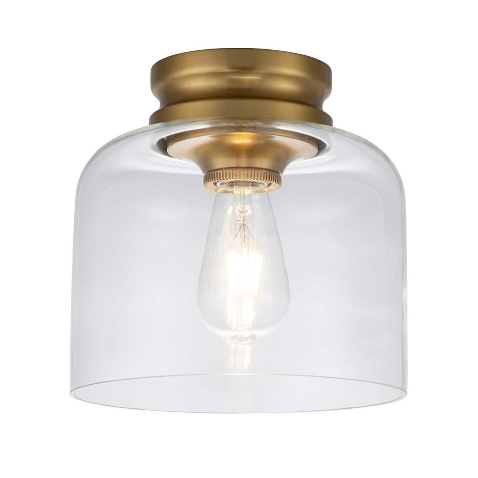 Hounslow 1 light plafond burnished brass 22.9cm