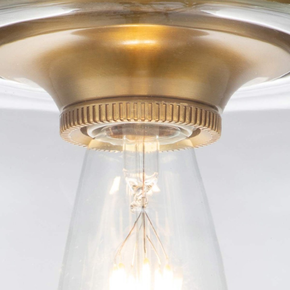 Hounslow 1 light plafond burnished brass 22.9cm