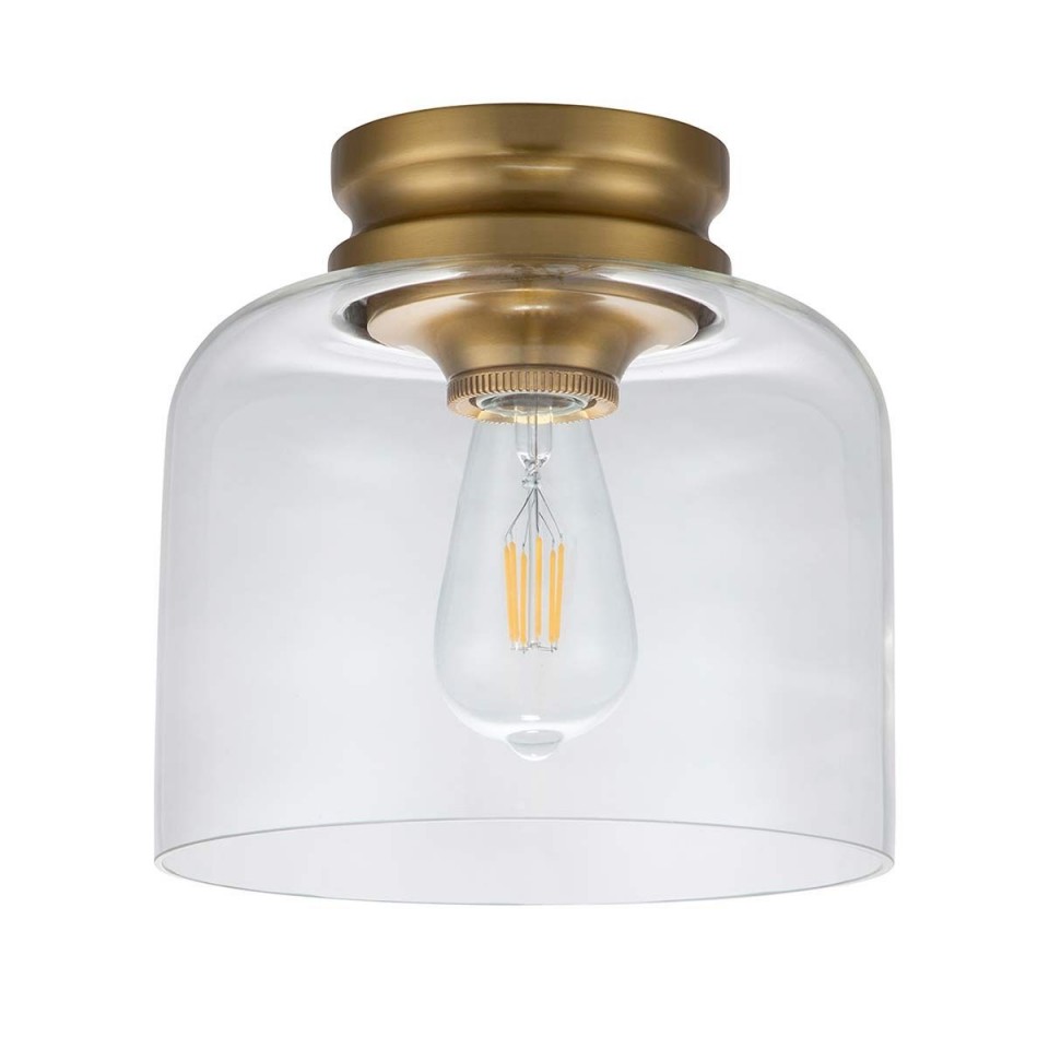 Hounslow 1 light plafond burnished brass 22.9cm