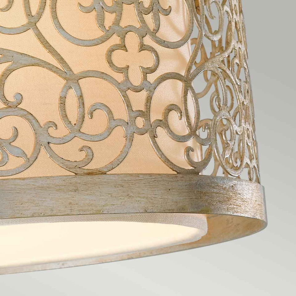 Arabesque 2 light plafond silver 37.5cm