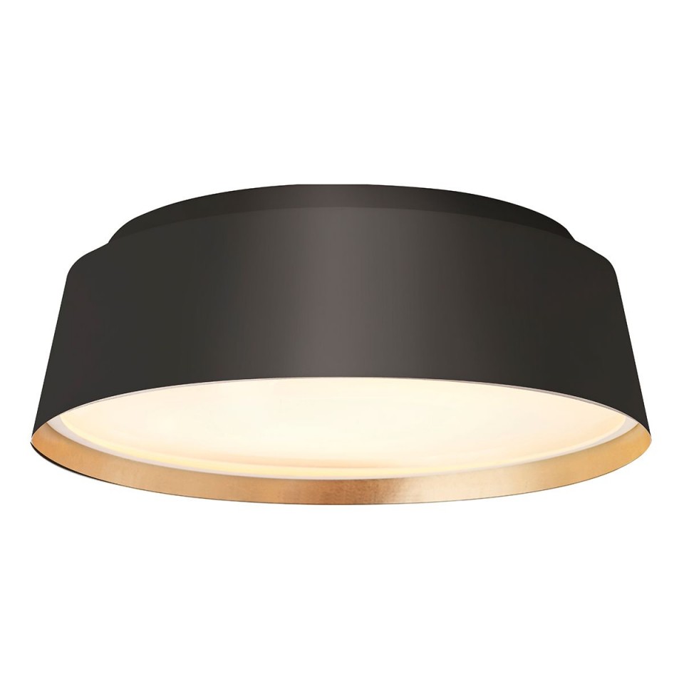 Asher 3 light plafond midnight black/gold 36.8cm