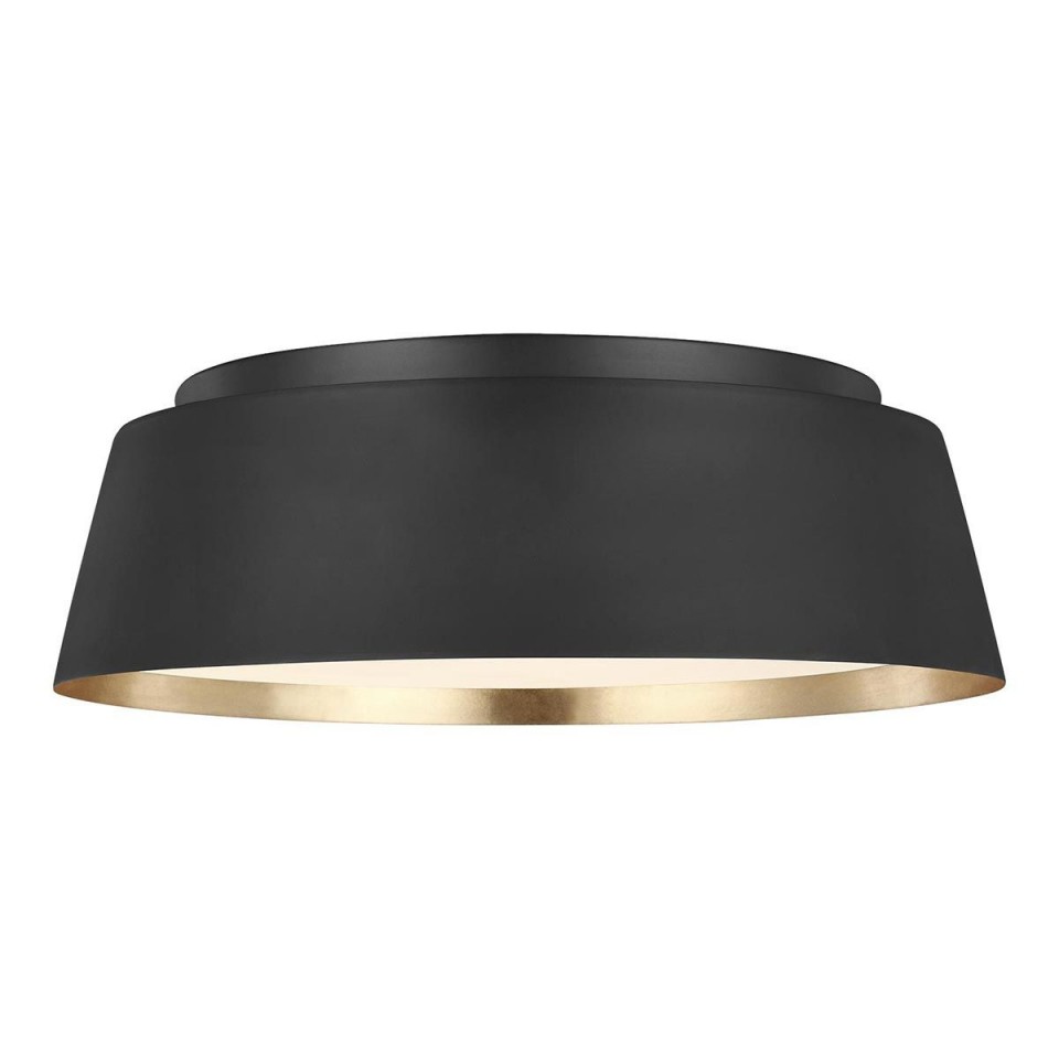 Asher 3 light plafond midnight black/gold 36.8cm