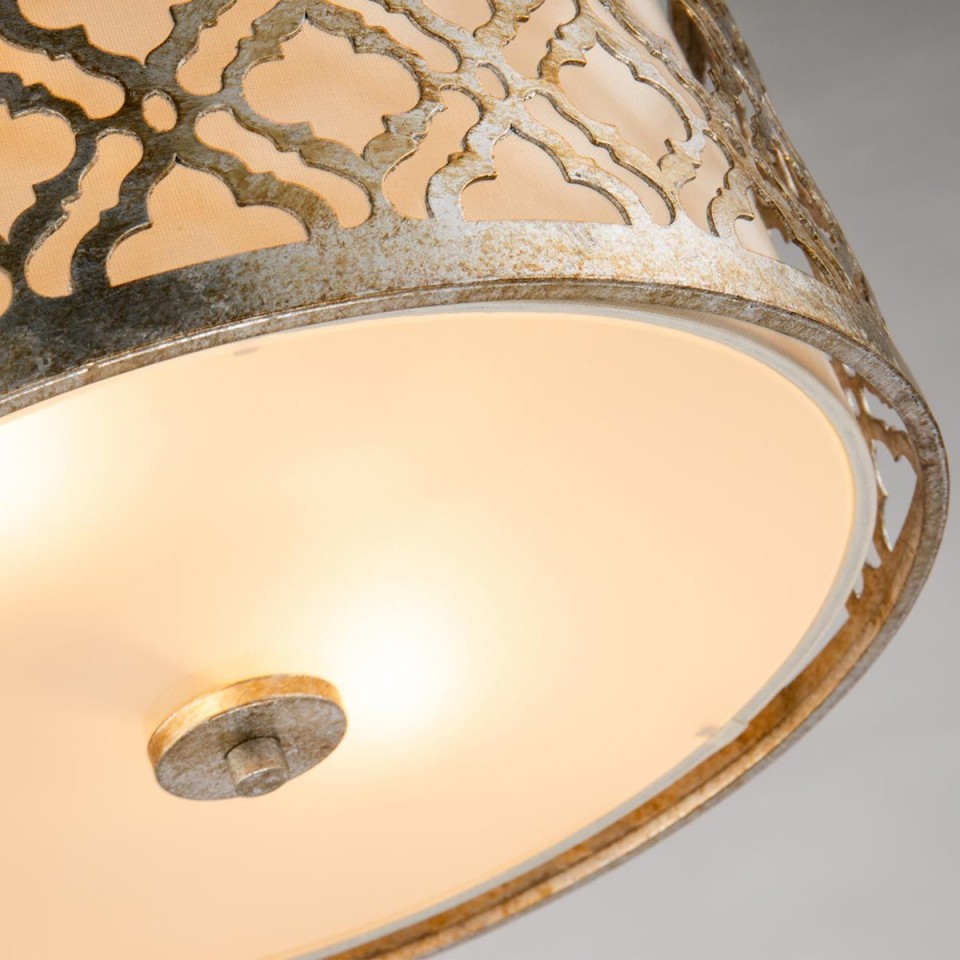 Arabella 2 light plafond distressed gold 40.6cm