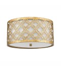 Arabella 2 light plafond distressed gold 40.6cm