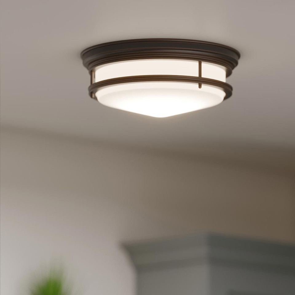 Hadley 3 light plafond IP44 oil rubbed bronze 35.6cm