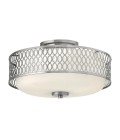 Jules 3 light plafond brushed nickel 38.3cm