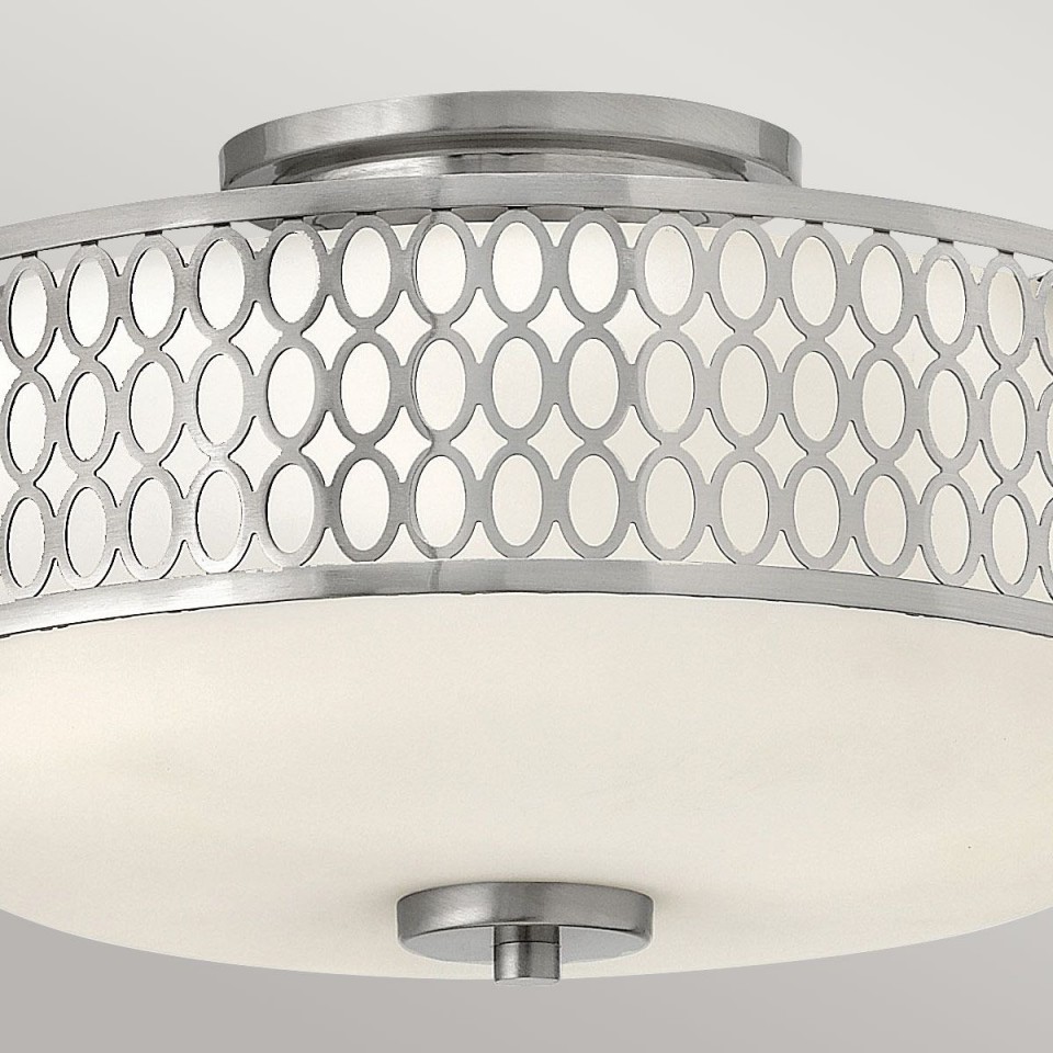 Jules 3 light plafond brushed nickel 38.3cm