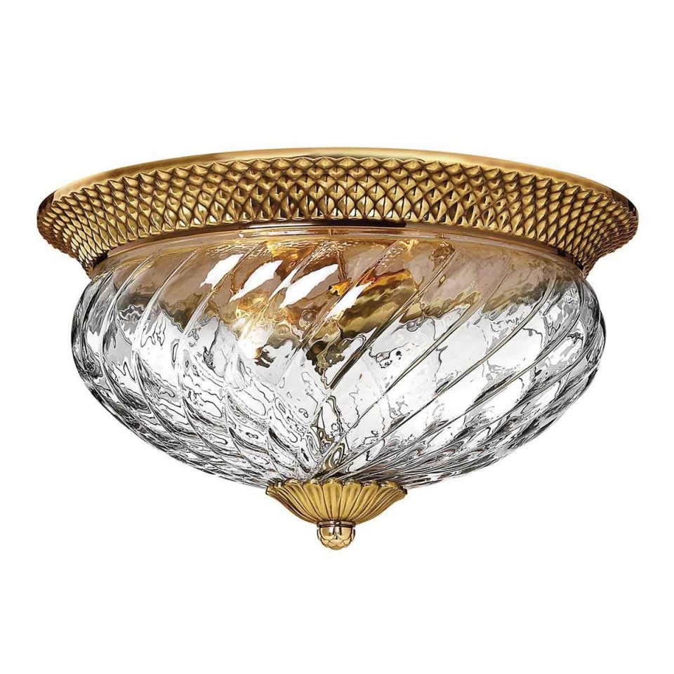 Plantation 3 light plafond burnished brass 36.1cm