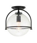 Somerset 1 light plafond black/clear 31.8cm