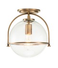 Somerset 1 light plafond heritage brass/clear 31.8cm