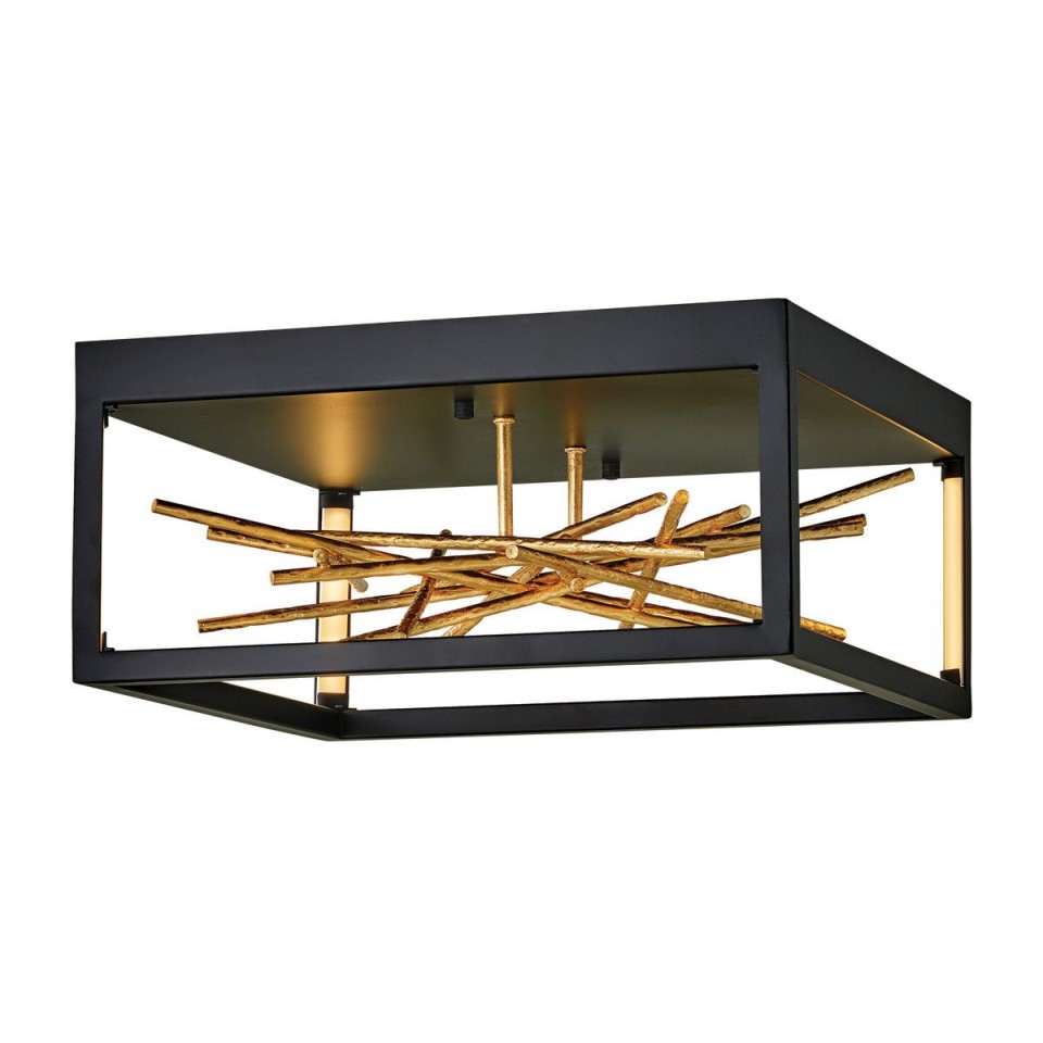 Styx LED plafond svart/guld 46cm