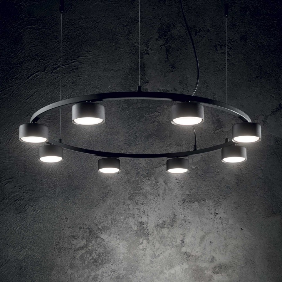 Minor Round SP8 Chandelier Black 76.5cm