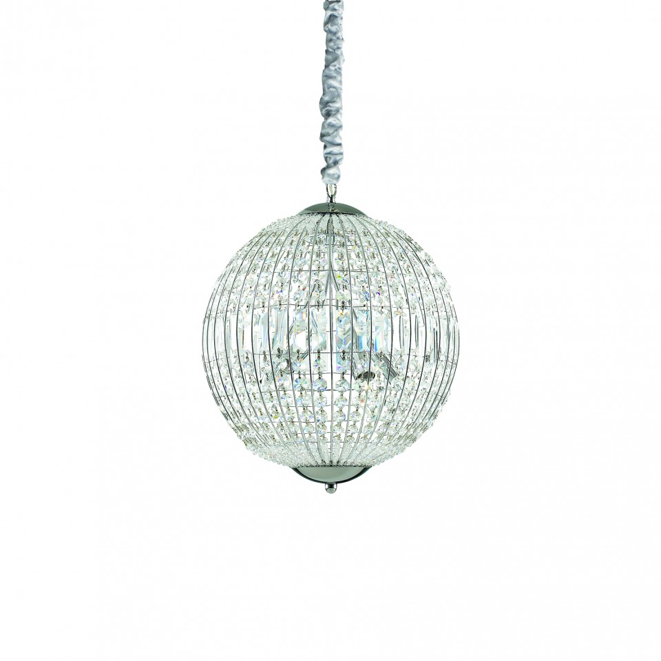 LUXOR Ceiling Light SP6 Chrome/Crystal 40cm