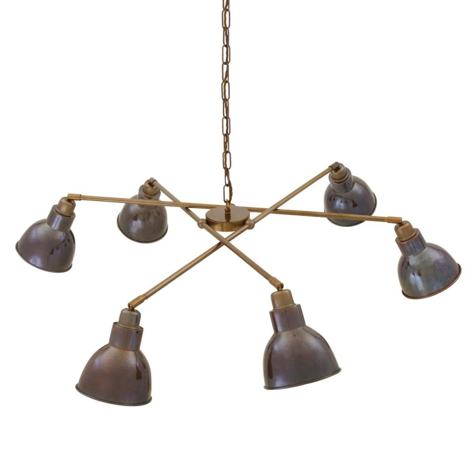 Bridgetown Chandelier Brass 104-124cm