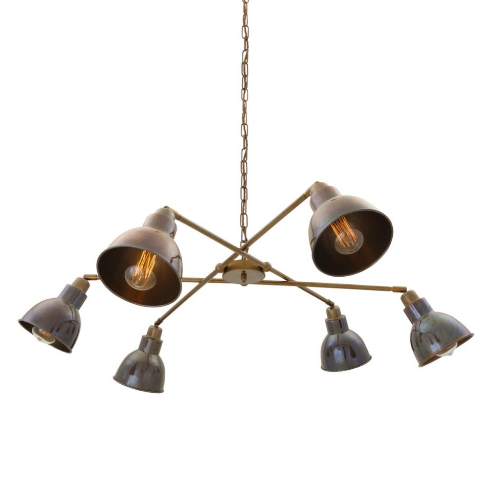 Bridgetown Chandelier Brass 104-124cm