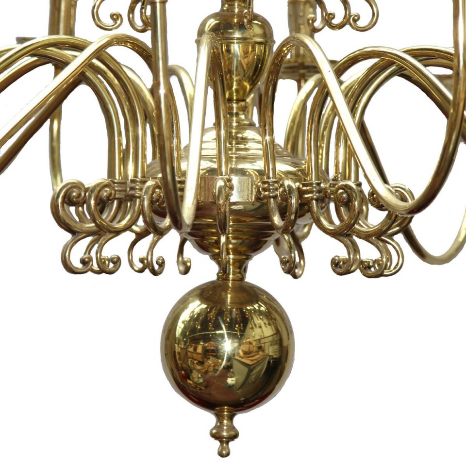 Flemish Chandelier Brass 140cm