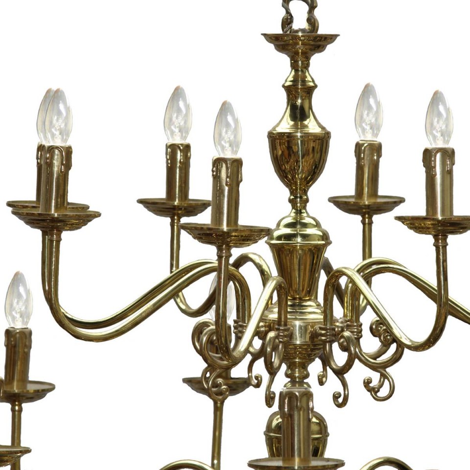 Flemish Chandelier Brass 140cm