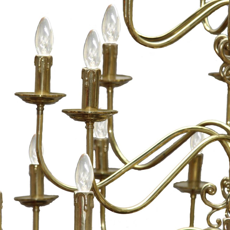 Flemish Chandelier Brass 140cm