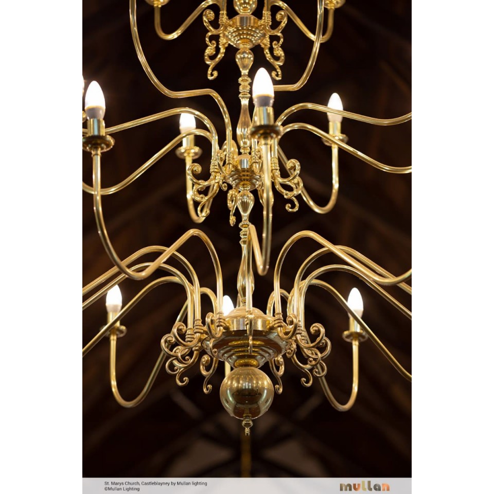 Flemish Chandelier Brass 140cm