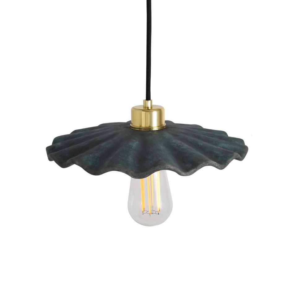 Kapok Ceiling Lamp Ceramic Blue Earth 27cm