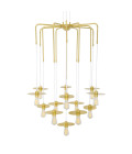 Kigoma Chandelier Brass 98cm