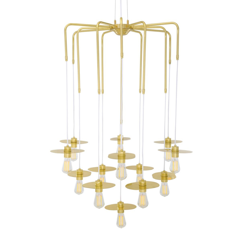 Kigoma Chandelier Brass 98cm