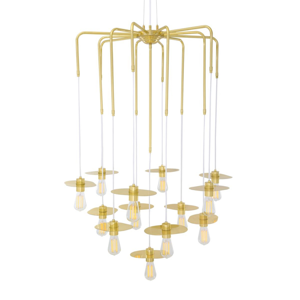 Kigoma Chandelier Brass 98cm