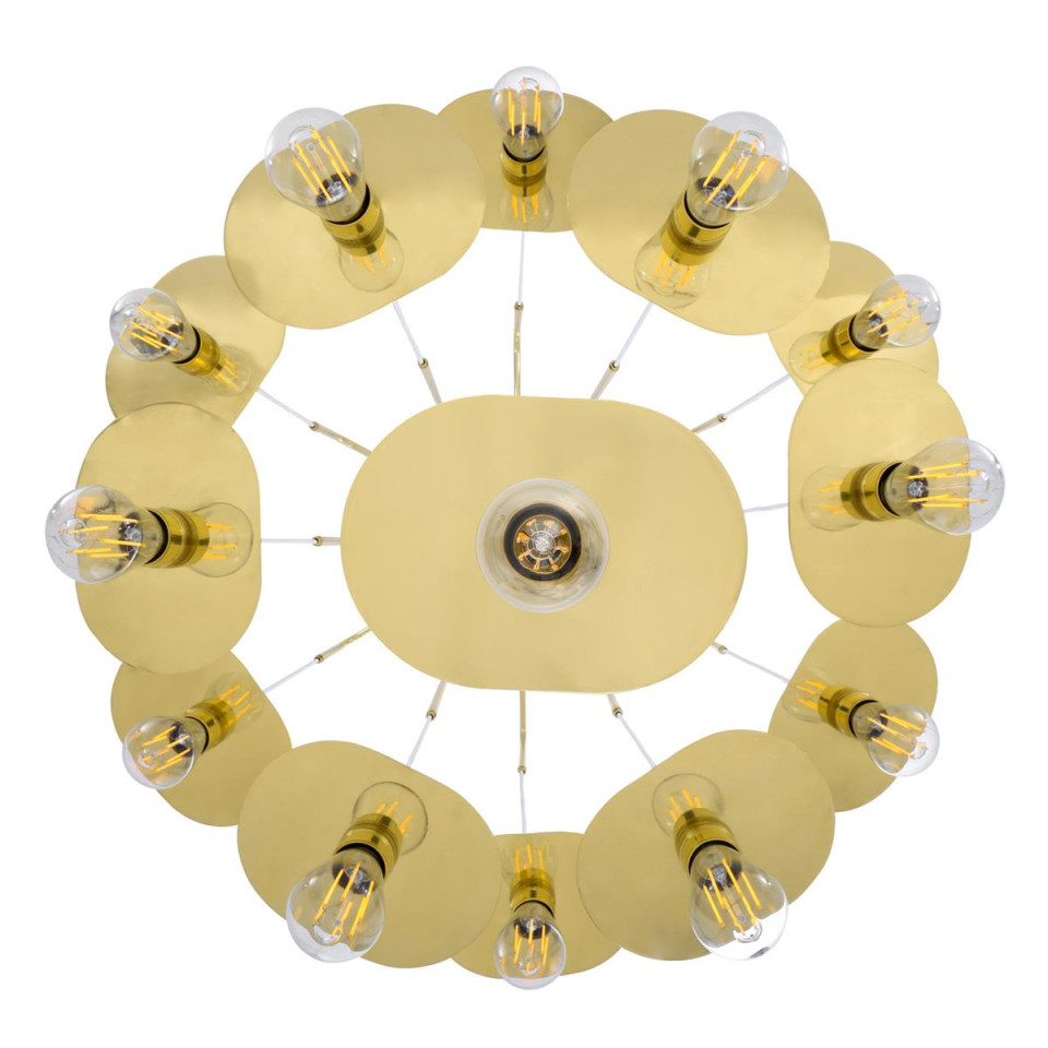 Kigoma Chandelier Brass 98cm