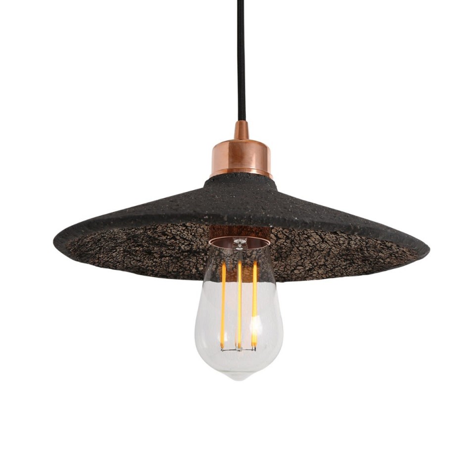 Pyrus Ceiling Lamp Ceramic Black Clay 28cm