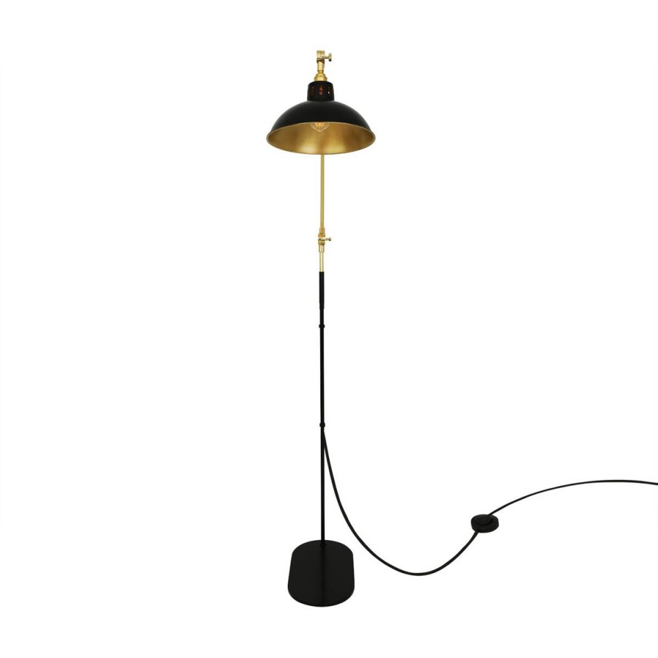 Senglea Floor Lamp Gold/Matte Black 170cm