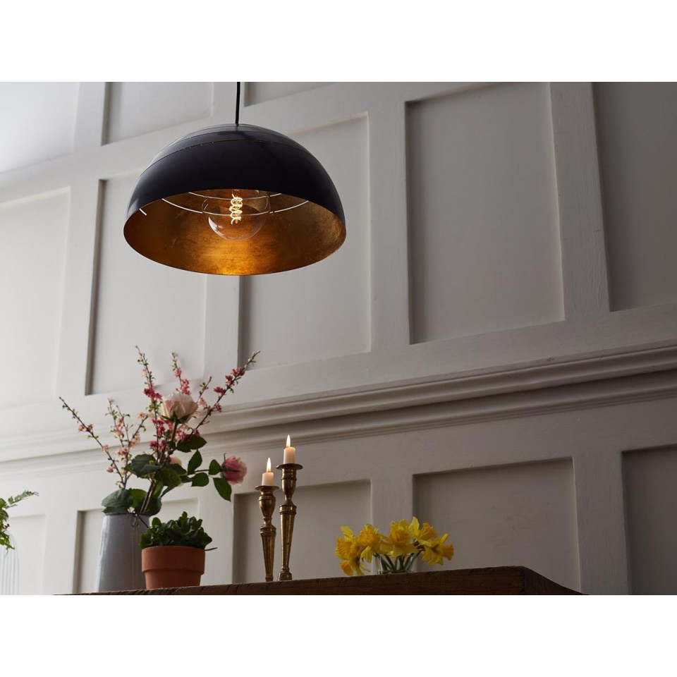 Midas Ceiling Light Black/Gold 40 cm