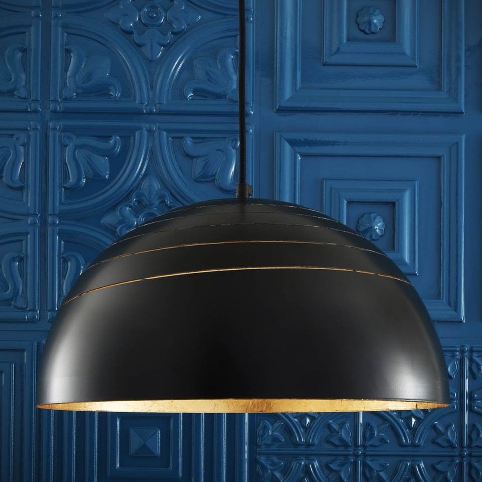 Midas Ceiling Light Black/Gold 40 cm