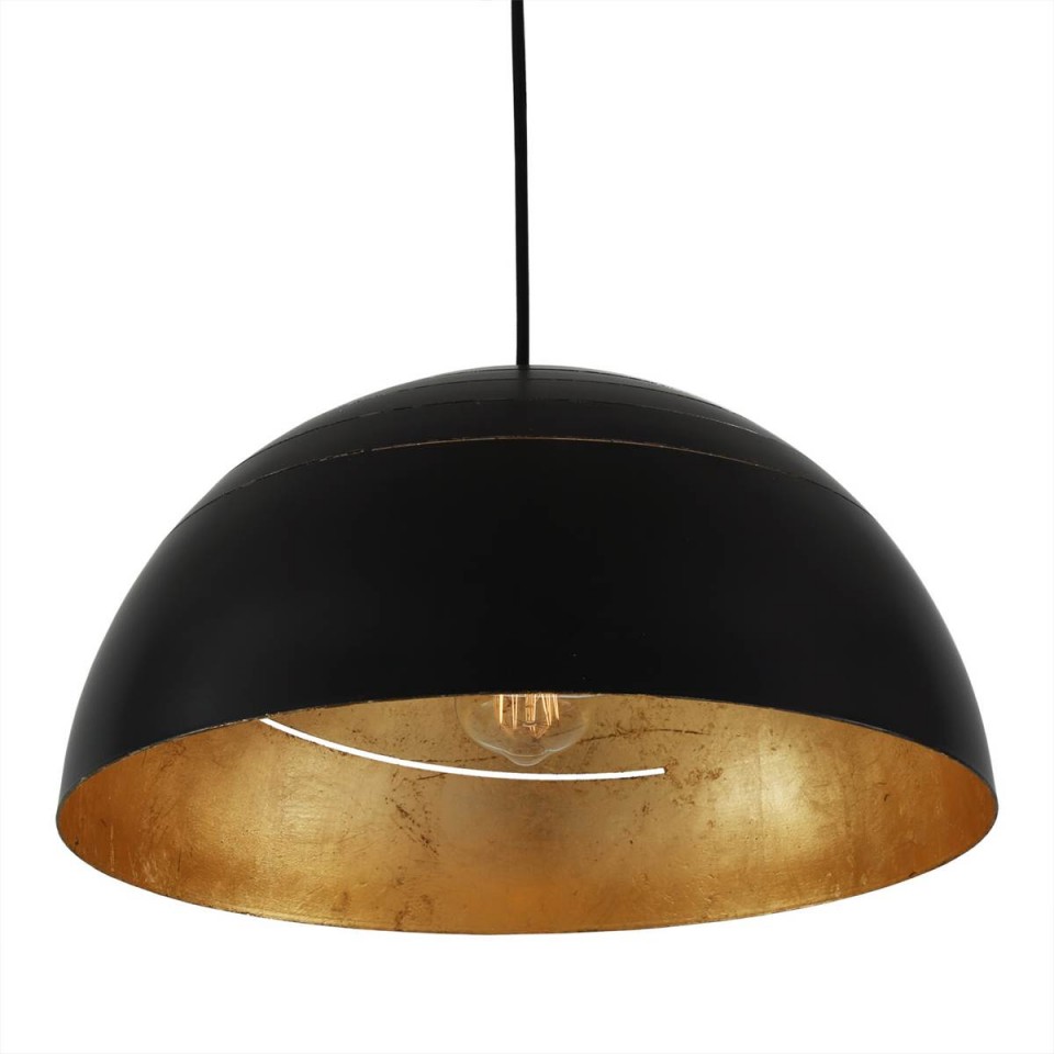 Midas Ceiling Light Black/Gold 40 cm