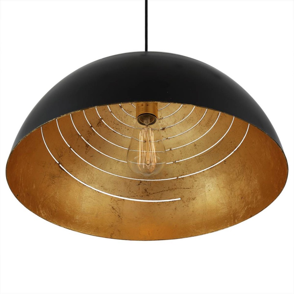 Midas Ceiling Light Black/Gold 40 cm