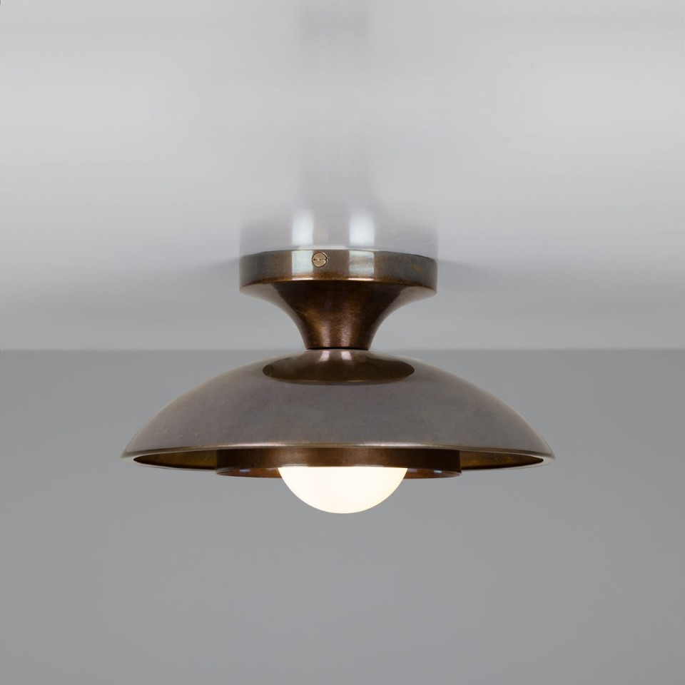 Marrakesh Flush Ceiling Light Brass 25 cm