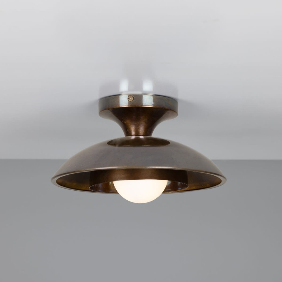 Marrakesh Flush Ceiling Light Brass 25 cm