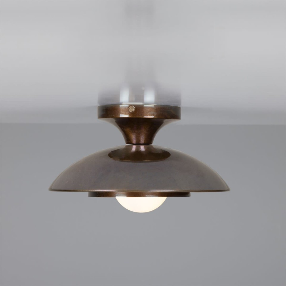 Marrakesh Flush Ceiling Light Brass 25 cm