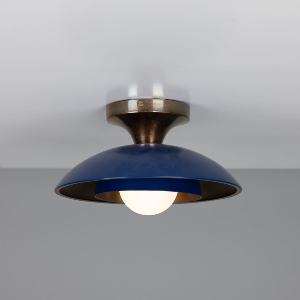 Marrakesh Flush Ceiling Light Brass 25 cm