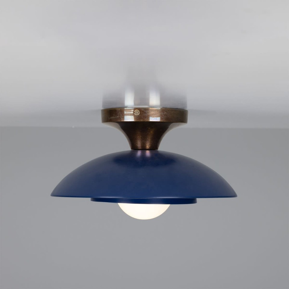 Marrakesh Flush Ceiling Light Brass 25 cm