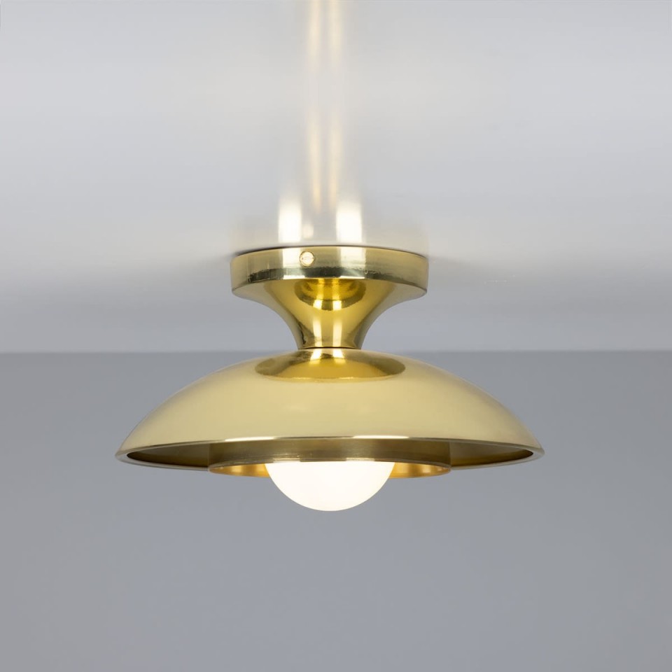 Marrakesh Flush Ceiling Light Brass 25 cm