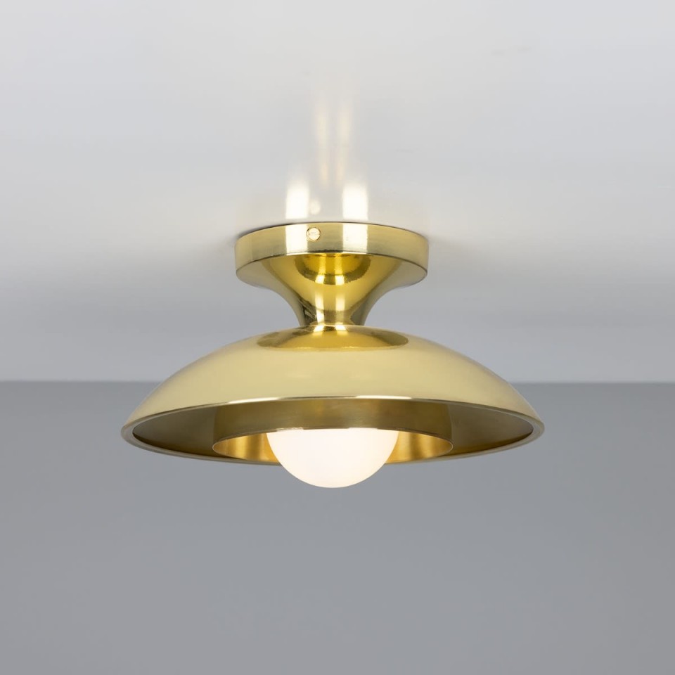 Marrakesh Flush Ceiling Light Brass 25 cm