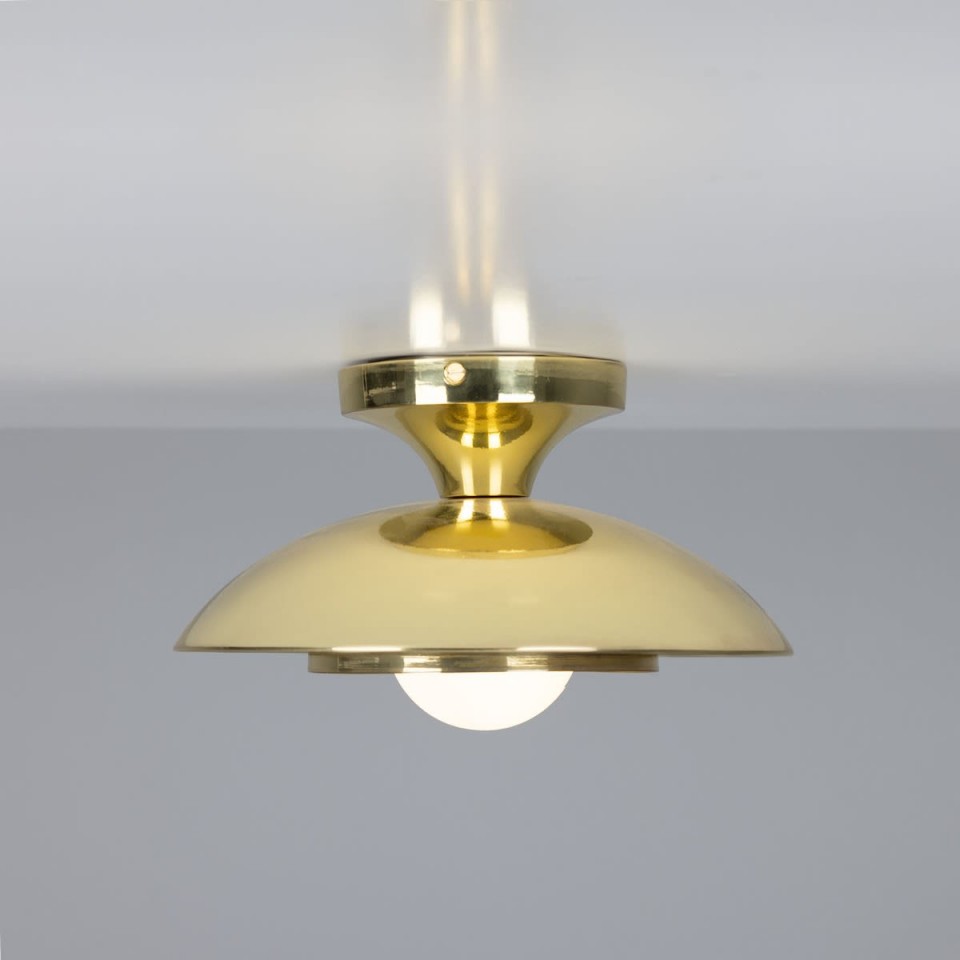 Marrakesh Flush Ceiling Light Brass 25 cm