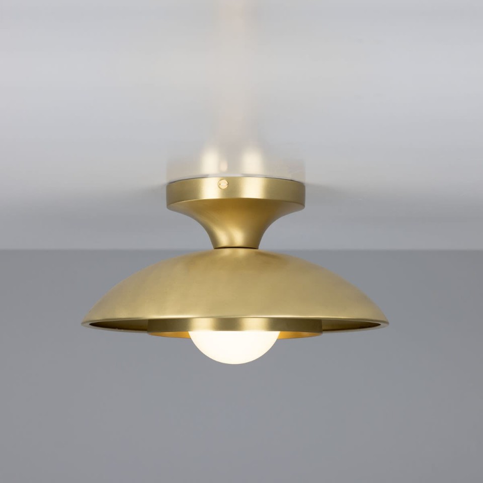 Marrakesh Flush Ceiling Light Brass 25 cm