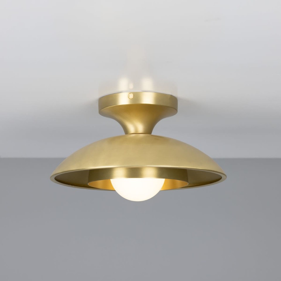 Marrakesh Flush Ceiling Light Brass 25 cm