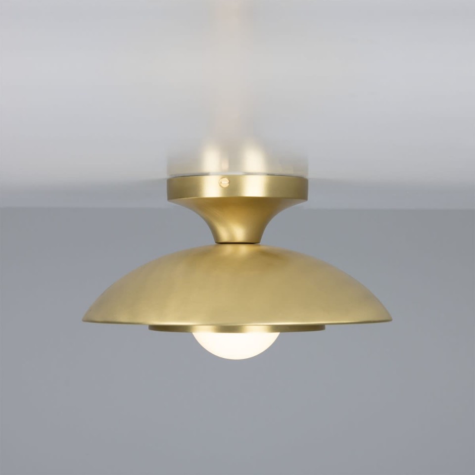 Marrakesh Flush Ceiling Light Brass 25 cm