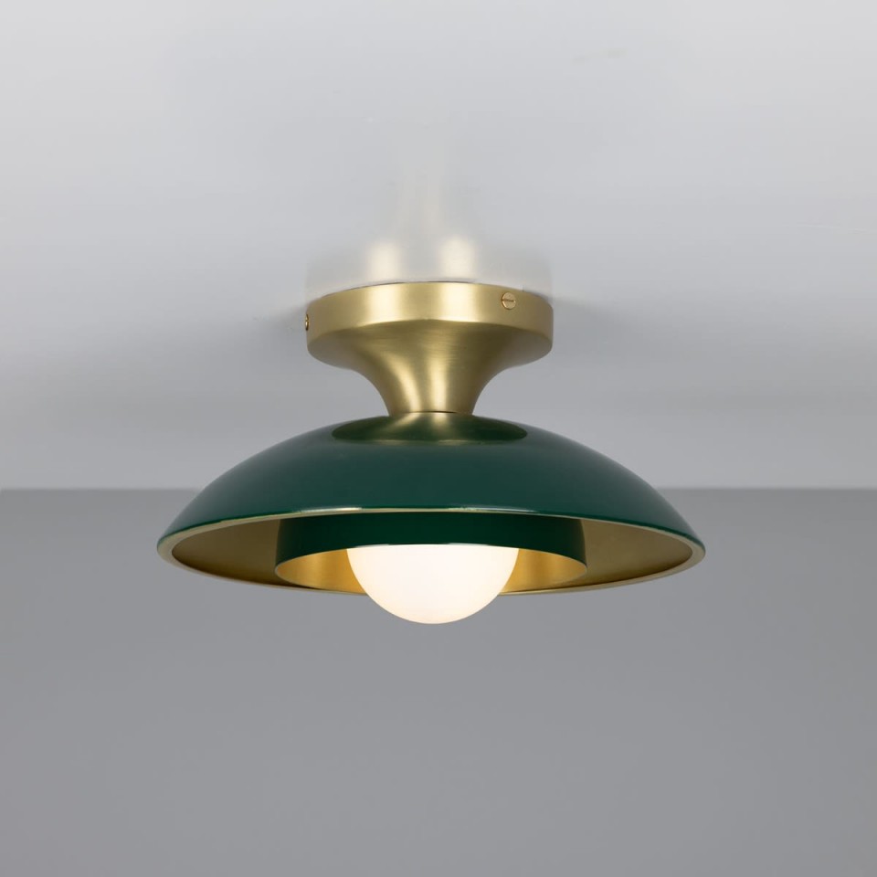 Marrakesh Flush Ceiling Light Brass 25 cm