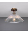 Hanoi Flush Fitting Light Brass/Glass 30 cm