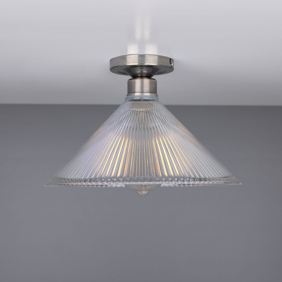 Hanoi Flush Fitting Light Brass/Glass 30 cm